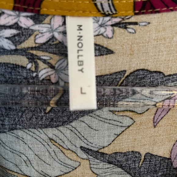 M • NOLLBY | Large | Goldenrod Full Floral Dress | 17” pit to pit - Picture 6 of 13